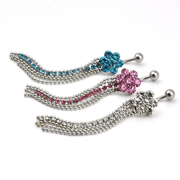 

D0209 ( 3 colors ) Mix color BELLY RING style Belly Button ring Navel Rings Body Piercing Jewelry Dangle Accessories Fashion Charm 10PCS