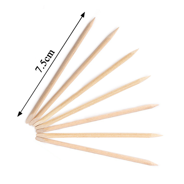 

Manicure Skin Nail Supplies Wholesale Push Sign Beauty Pegwood Double Stick 100pcs/ Bag Orange Stick Free Shipping