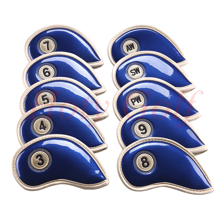

Casar Golf 10PCS 3#-Pw Slick Synthetic Leather Set Golf Iron Club Covers Headcovers