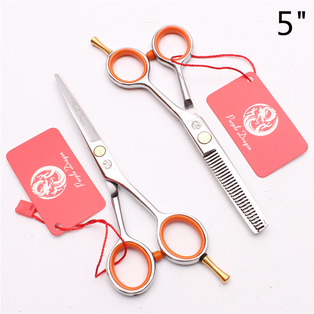 

5" 14.5cm 440C Purple Dragon Professional Human Hair Scissors Barber's Hairdressing Shears Cutting Thinning Scissors Salon Style Tools Z1017
