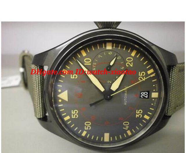 

Luxury Wristwatch 46mm Pilots Anthracite Dial automatic mechanical movement Ceramic I/W3880-02 Fashion Brand Mens Watch Men's Watches, Green
