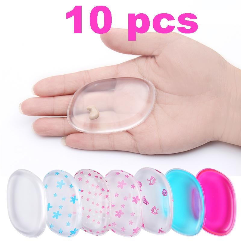 

NEW 10 pcs Silicone Gel Sponge Silisponge Jelly Pad for Cosmetic Foundation BB Cream Makeup Tool 10 Types