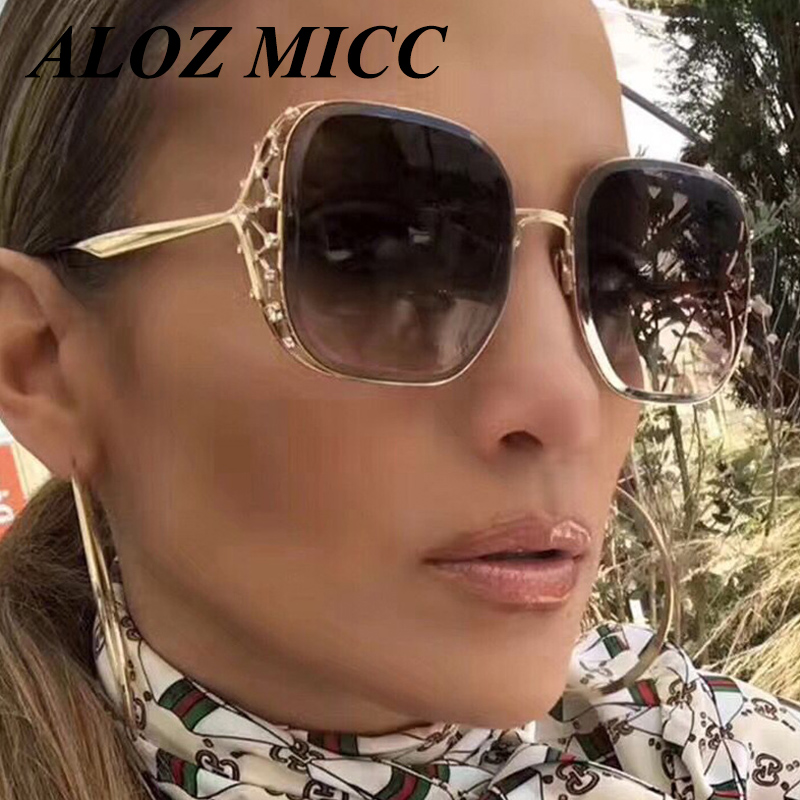 

ALOZ MICC Vintage Diamond Square Sunglasses Women New Crystal Celebrity Sun Glasses Ladies Brand Designer Oculos de Sol Shade A346