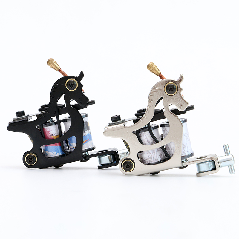 

New Iron Handmade Tattoo Machine Liner Dual 10 Wrap Coils for Tattoo Gun Supplies Free Shipping TM3055-3056