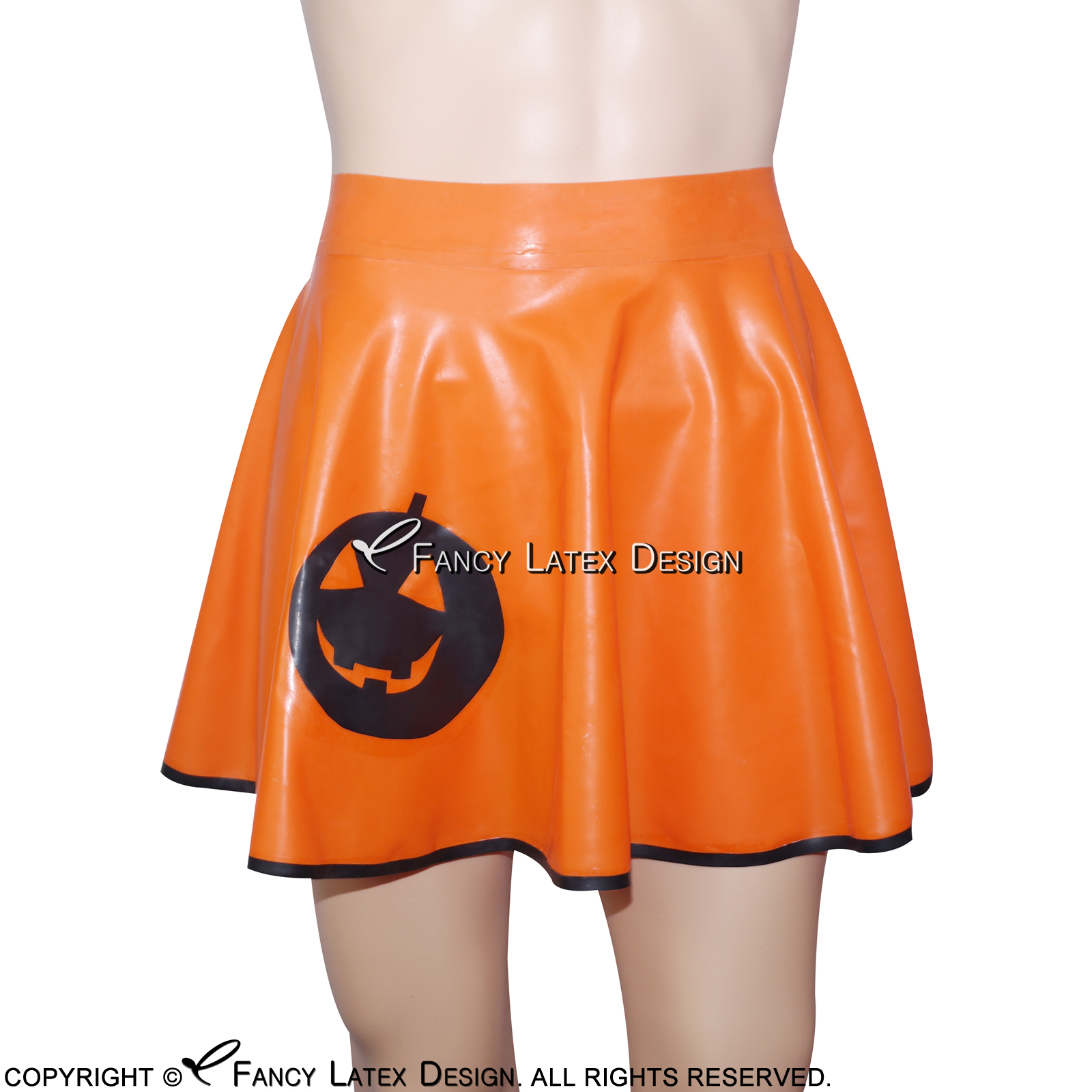 

Orange Sexy Fetish Latex Pleated Skirts With Pumpkin Rubber Skirt Short Hot Sales Bottoms Plus Size DQ-0005, Pink with black
