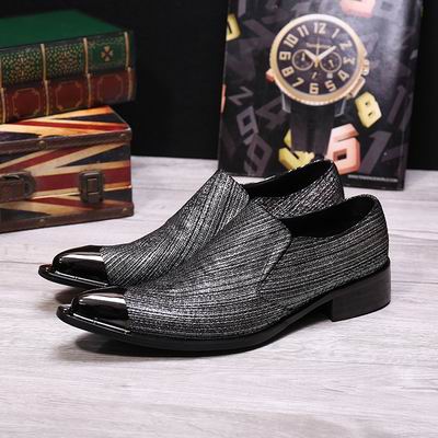 

Hot Selling Men Business Leisure Leather Shoes Fashion Designer Personalized Metal Round Toe Charm Trend Leisure Shoes 38-46, Gold