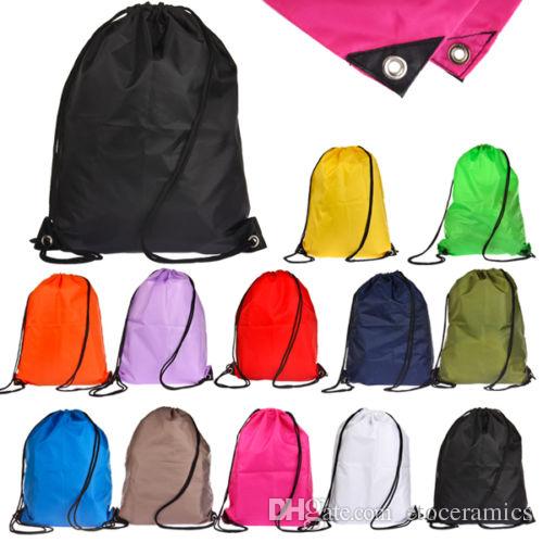 

Waterproof Solid Drawstring RuckSack/Bag/Sack/Backpack Swim/School/Book/Sport, Mixed color