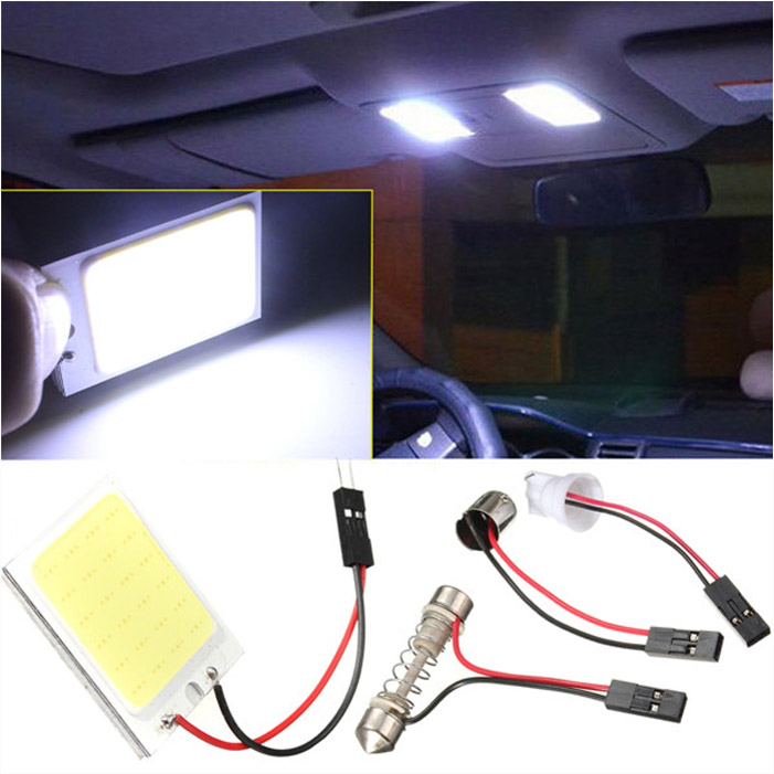 

20X T10 24 SMD COB LED Panel Super White Car Auto Interior Reading Map Lamp Bulb Light Dome Festoon BA9S 3 Adapters DC12V