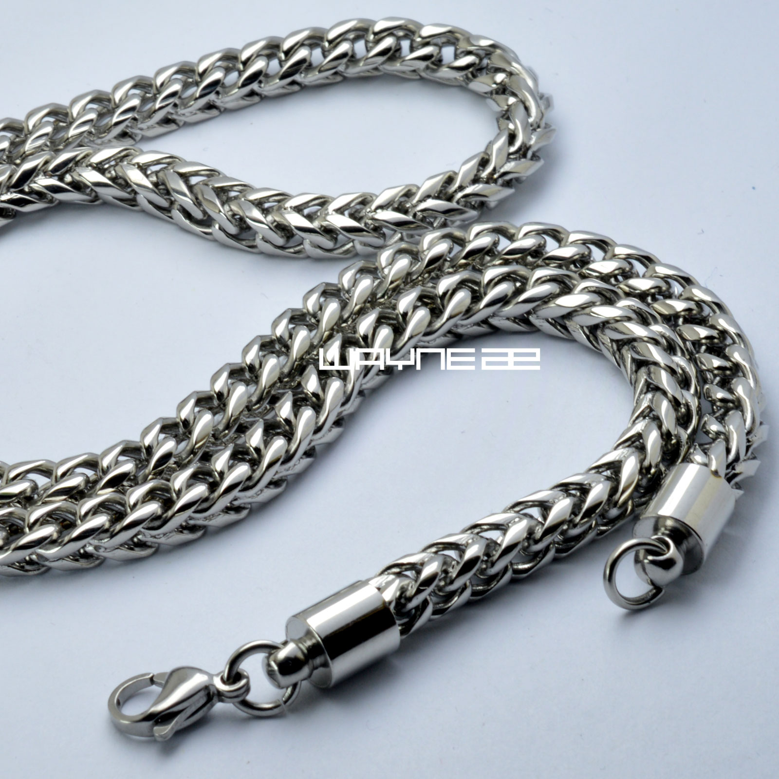 

n303-Silver tone heavy Stainless steel 23.6 inch Necklace link jewellery