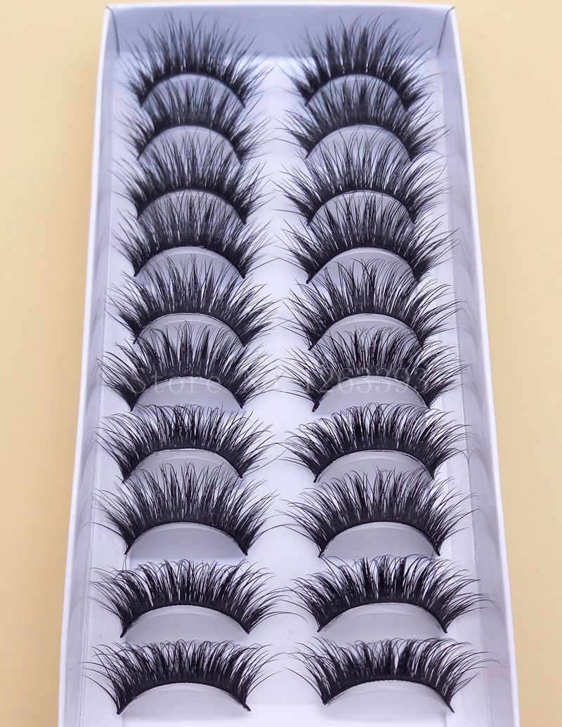 

2017 New G20 False Eyelashes Eyelash 10 Pairs Long Section Natural Thick False Eyelashes Makeup Tool High Quality Fiber Eyelashes