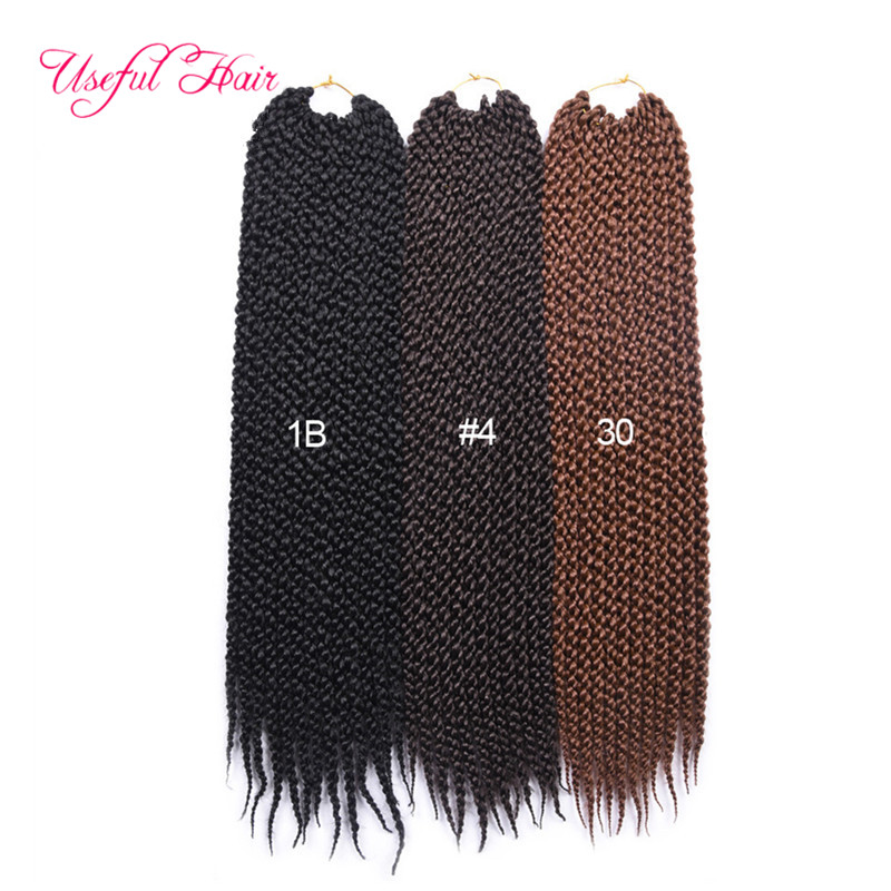 

Synthetic Hair Extensions 22inch cubic twist 4s box braiding two tones blue purple #27crochet braids hair senegal twist braided in bundles, 1b+30