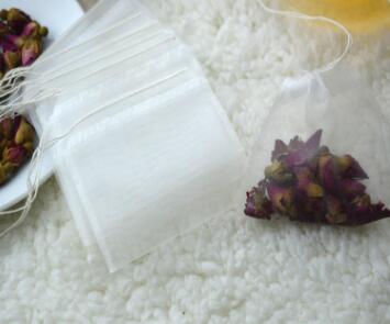 

6*7cm Reusable With String Hanging Tea Empty Bags Fine Nylon Mesh Strain Filter Bag Herb Loose DIY Cup Tea Strainer