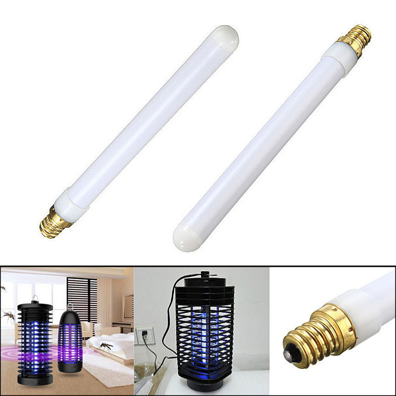 

110-220V 1x/2x/4x E14 2W LED Light Bulb Tube PVC Cover Mosquito Catcher Insect Bug Killer Replace Lamp Bulb Blue Purple Lighting