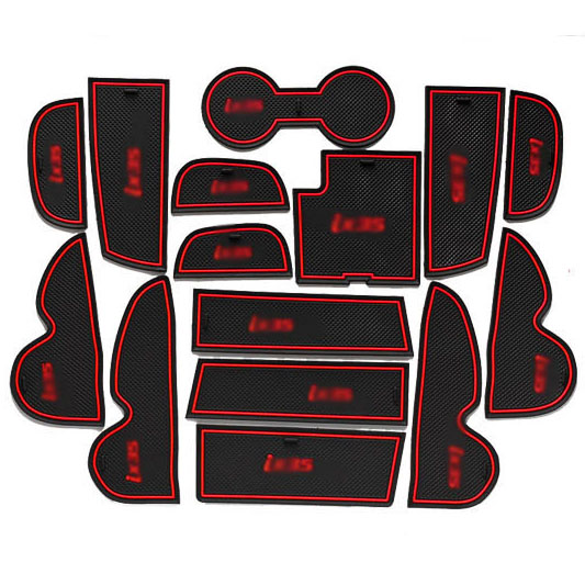 

15pcs Non-Slip Rubber Interior Car Door Armrest Storage Panel Mat Cup Holder Slot Pad Cover Sticker For Hyundai IX35 2013-2015