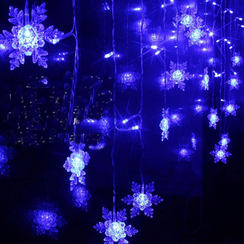 

3.5M 100SMD Snowflake LED String Curtain Lights Festoon Lights Holiday Christmas Wedding party Decor