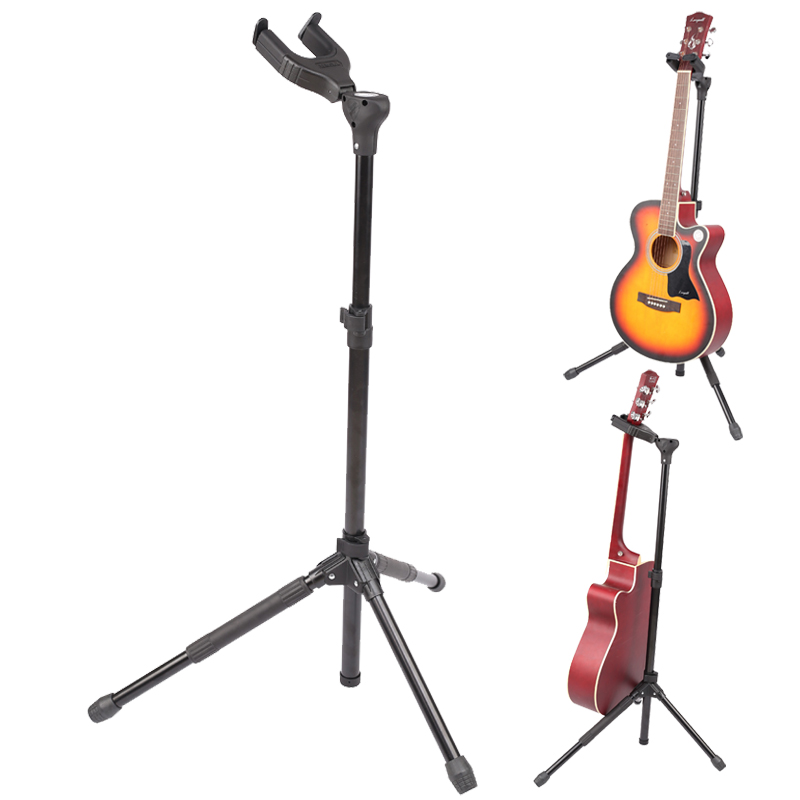 Guitar Stand Auto Grip System Tripod Guitar Stand For Acoustic Classical Electric and Bass Guitars-image-567850901