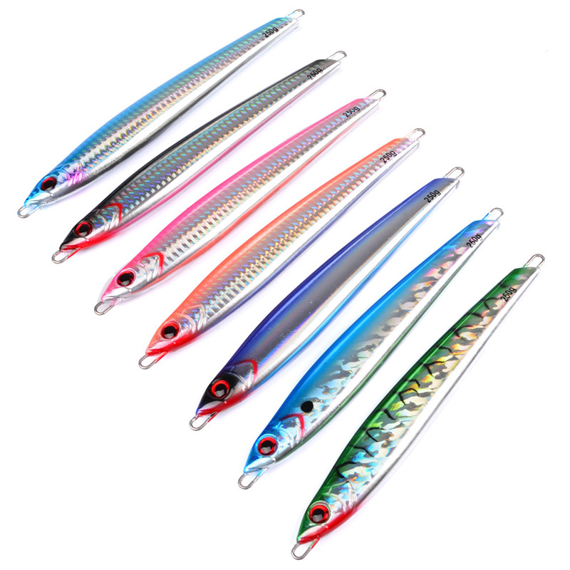 

Brand Big Iron Spinner lure 250g/17cm Metal Artificial Fishing baits Deep swimming Aolly Stainless Steel lure