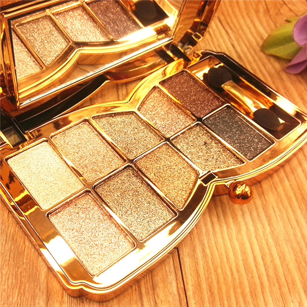Eye shadow Diamond Shining Sootiness Makeup 10 Colors Diamond Eyeshadow Eye Shadow Palette Makeup Cosmetic Brush Set Tools-image-385983379