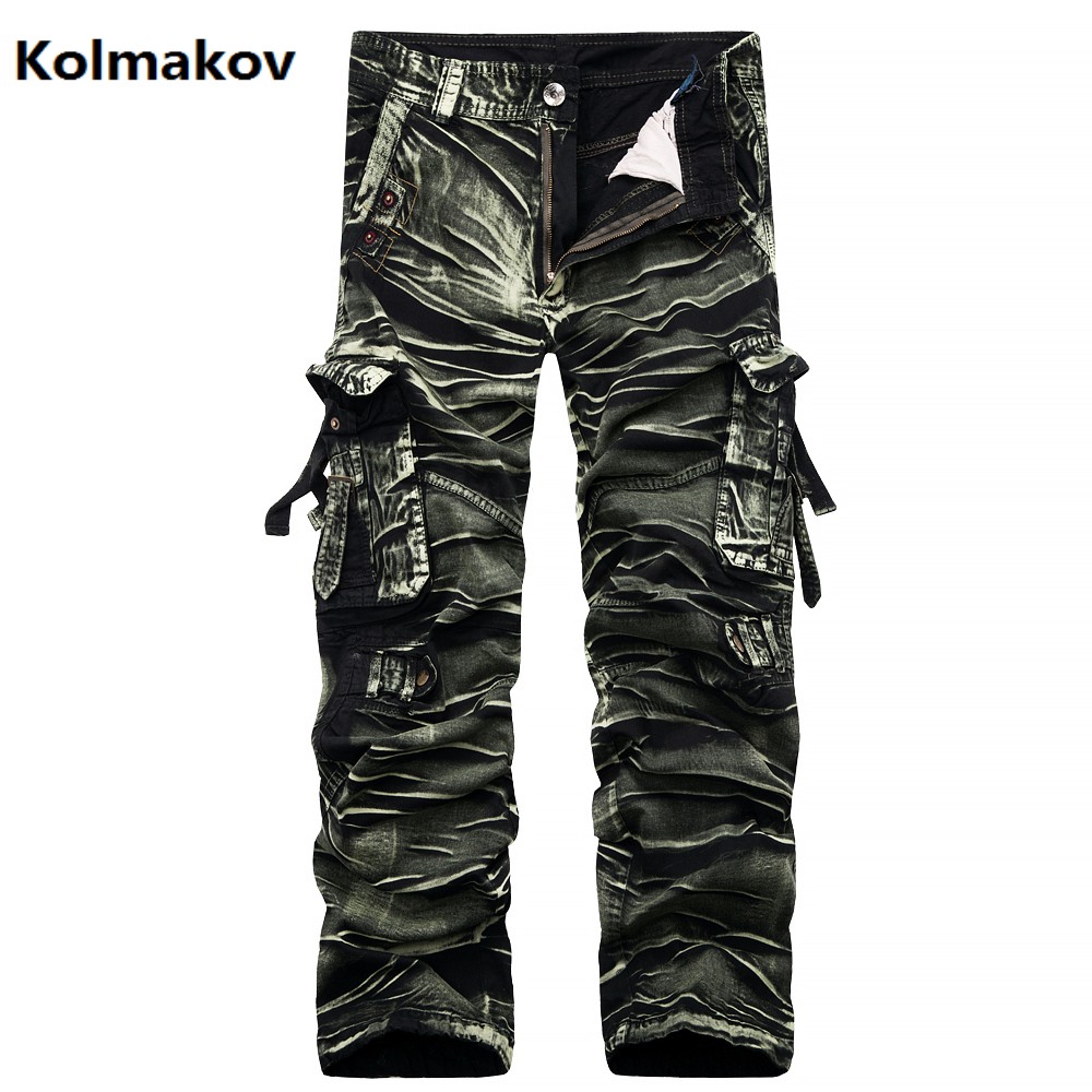 

Wholesale-Free shipping 2017 new style pants men's casual fashion trousers , men's high quality jeans men cargo pants size 29-38, Army green