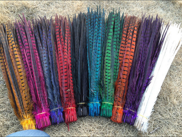 

Wholesale 100Pcs Pheasant Tail Feathers 40-45cm /16-18inches High quality Natural Pheasant Tail Feathers Things Dance Props Wedding Decoration