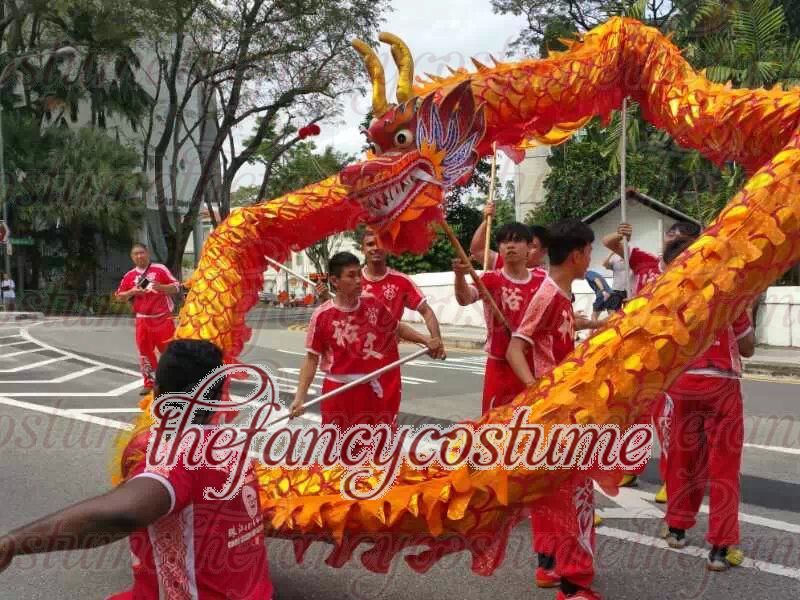 

Dragon dance red size 4 # 6m golden adult mascot costume Rave Outfit Oriental wedding stage decor crafte special culture holiday party, Green