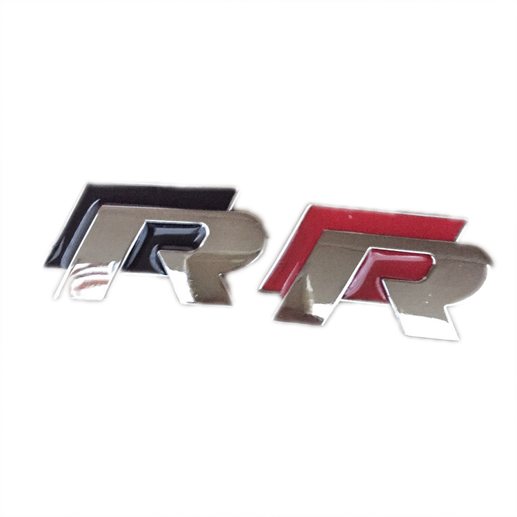 ADESIVO R LINE PER VOLKSWAGEN AUTO LOGO EMBLEMA STICKER 3D ROSSO