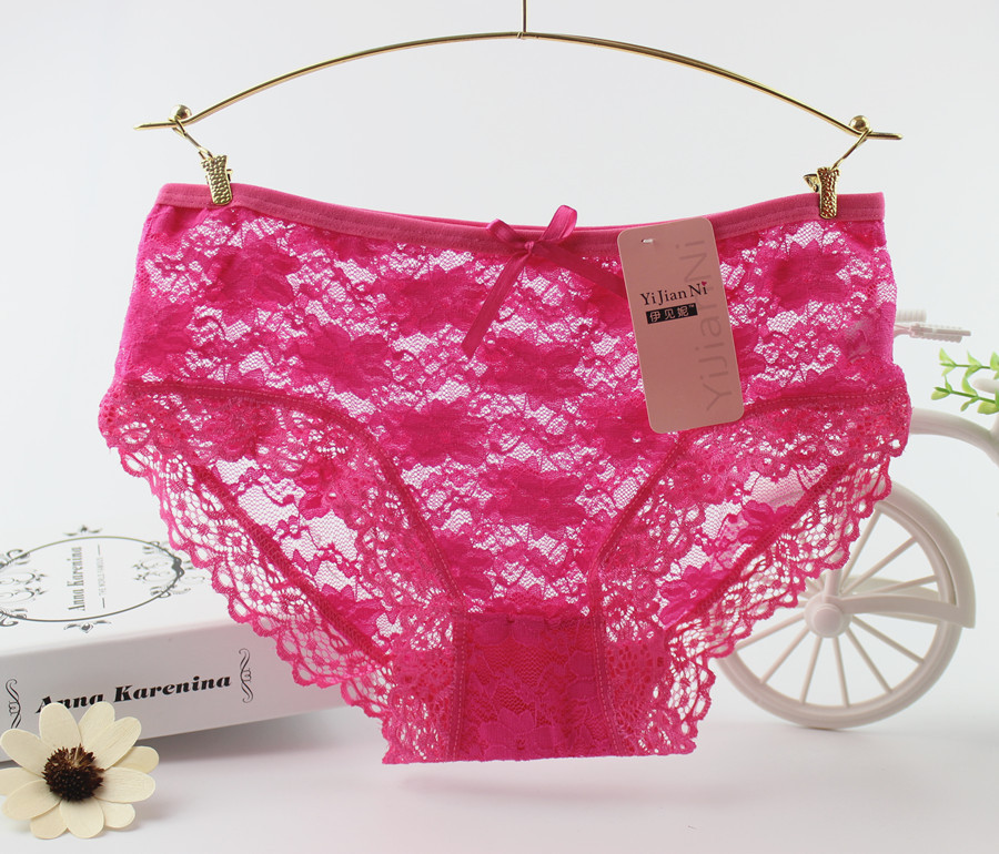 

#017-1 wholesale 6pcs multi colors Sexy lace hollow-out girl underwear ladies briefs underpants panties  shipping