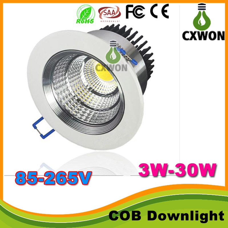 

Recessed led ceiling down lights For Cree cob downlight dimmable downlights 5w 7w 9w 12w 15w 24w adjustable angle LED spot light