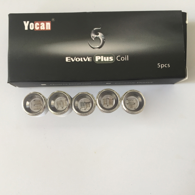 

Original Yocan Evolve Plus Quartz Dual Coil Pancake Dry Herb Replacement ecig Coils VS Evolve-D Pandon Wax NYX Tank Cerum Atomizers Torch