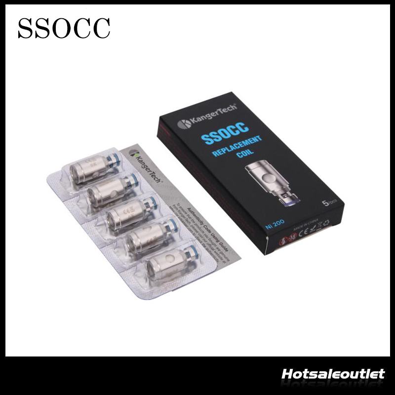 

Authentic Kanger SSOCC Coils 0.5ohm 1.2ohm 1.5ohm Ni200 0.15ohm Replaceable Coil Head For Kanger Nebox/Subvod Kit 100% Original