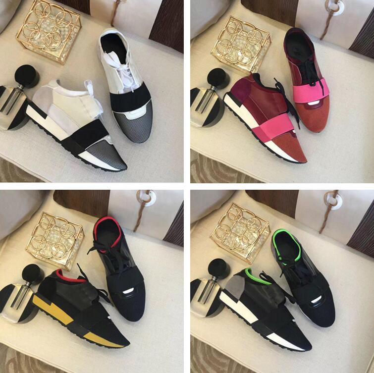 With Box New Designer Unisex Mixed Colors Shoe Man Casual Race Runner Shoes Woman Pointed Toe Low Cut scarpe lusso Cheap Sneaker