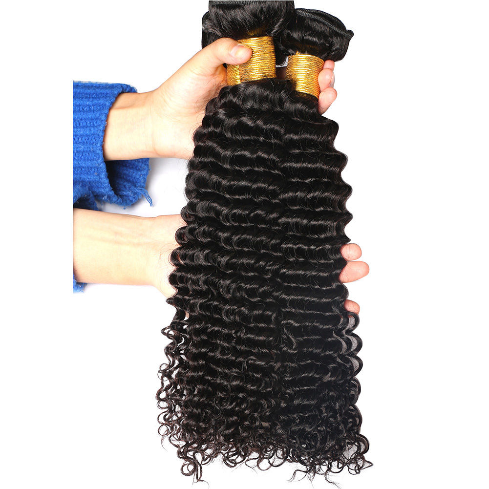 

7A Grade Unprocessed Brazilian Hair Wave Peruvian Malaysian Indian Remy Virgin Hair Extension Natural Color deep Wave Human Hair