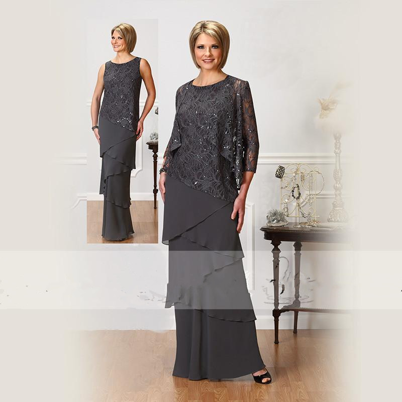 gray mother of the groom dresses