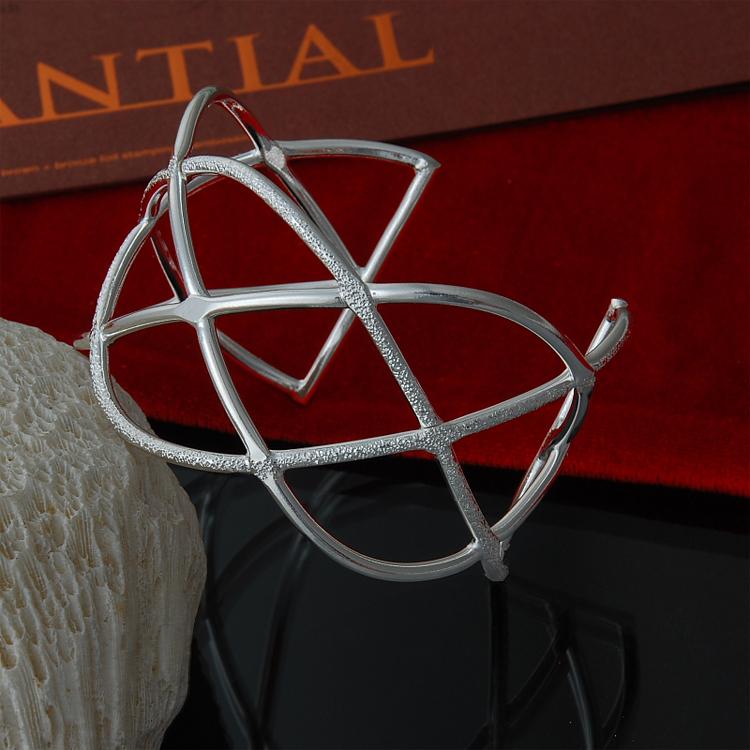 Plata Tibetana Pulsera Brazalete Con Cuentas la elasticidad de la suerte de pescado