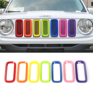 

ABS multicolor Front Grilles Cover Mesh Ring Decoration Cover For Jeep Renegade 2016-2018 Car Exterior Accessories