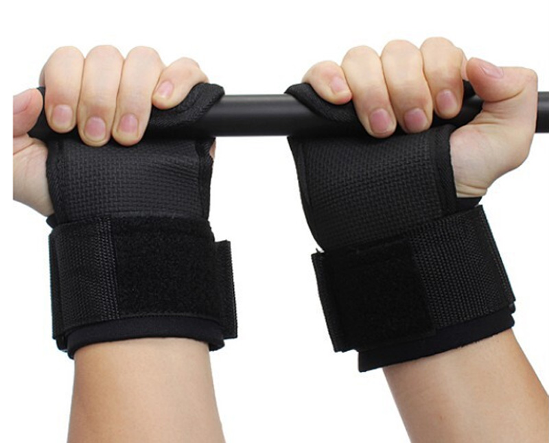 

Wholesale-A1 Weight Lifting Grips Straps Wrist Support Gym Training Hand Bar Wraps Gloves