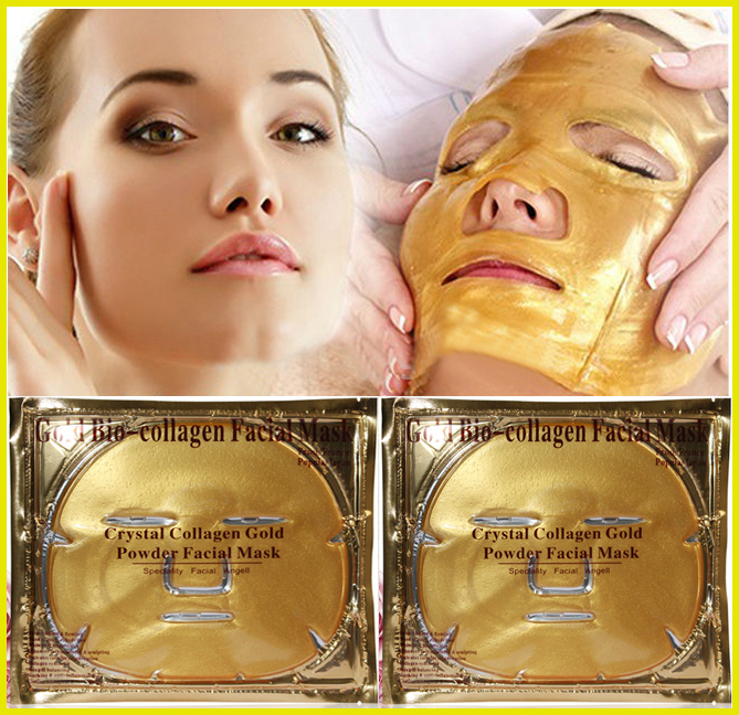 Facial Mask 24k Gold Bio-Collagen Crystal Gold Collagen Face Mask for Womens Moisturizing Peels Skin Care For Women bea464-image-403798157