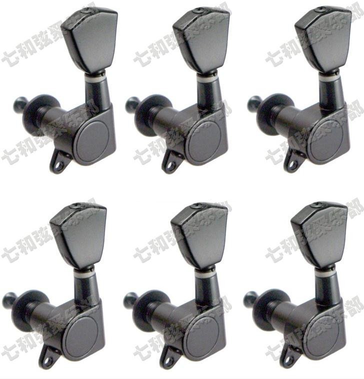 

A set of 6pcs black color Electric Guitar strings button Tuning Pegs Keys tuner Guitar accessories parts Musical instrument