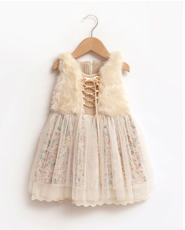 Girls 1 to 7 years floral lace dress, baby kids winter/fall/spring tulle skirts, children boutique clothing, R1ES505DS-28-image-377534461