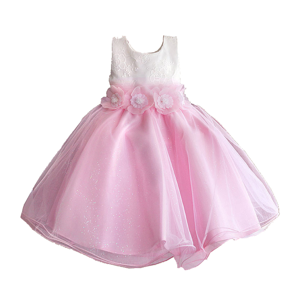 

New Arrivla Flower Girls Dresses Kids Fancy Ruffles Wedding Party Princess Pageant Dresses Ball Gowns Vestido, White
