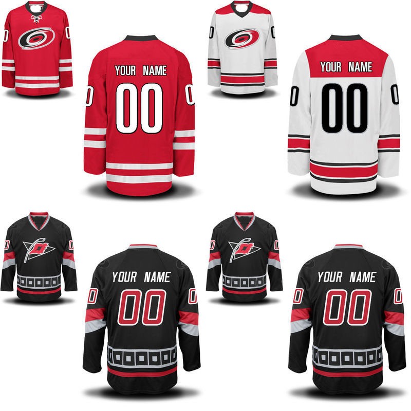 

Carolina Hurricanes Jersey S-5XL Personalized Customized Jerseys With Any Name and Any Number 100% Stitched Embroidery Logos Hockey Jerseys, Black;red