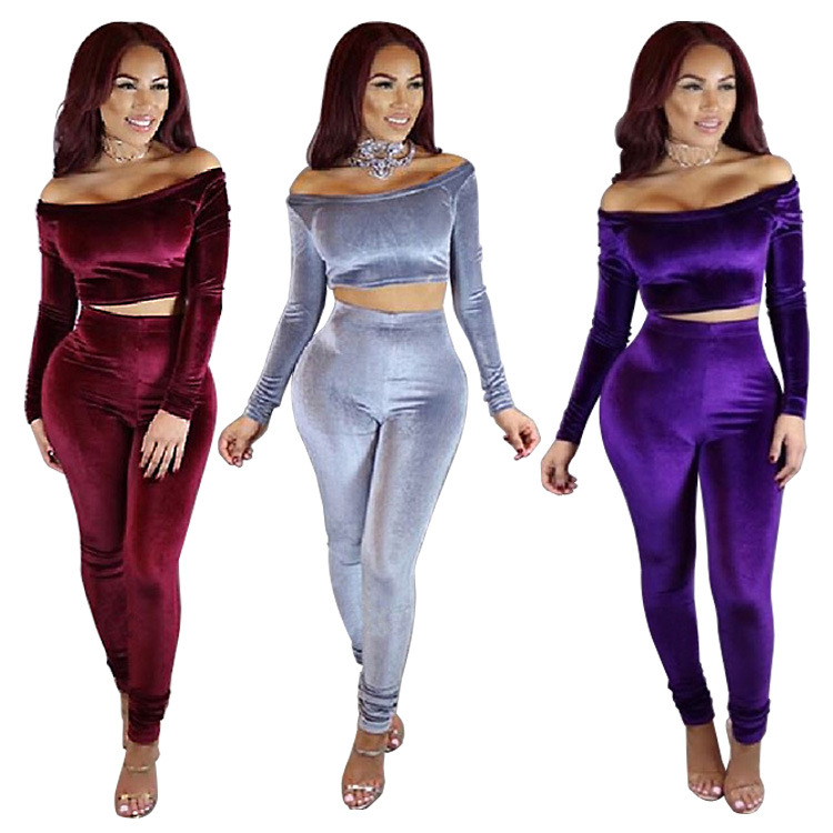 

Women' Jumpsuits Wholesale- 3 colors Slash Neck Full Sleeve corduroy Backless Bandage Autumn/winter women casual sexy fashion Jumpsuits Rompers 6019, Purple