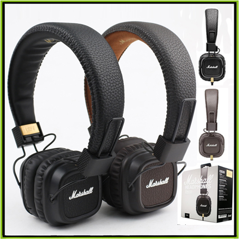 

Marshall Major II Headphone Wired Headset With Mic Good Bass DJ Hi-Fi Headphones HiFi Earphones DJ Monitor Headphones VS Wireless SOLO2, Black