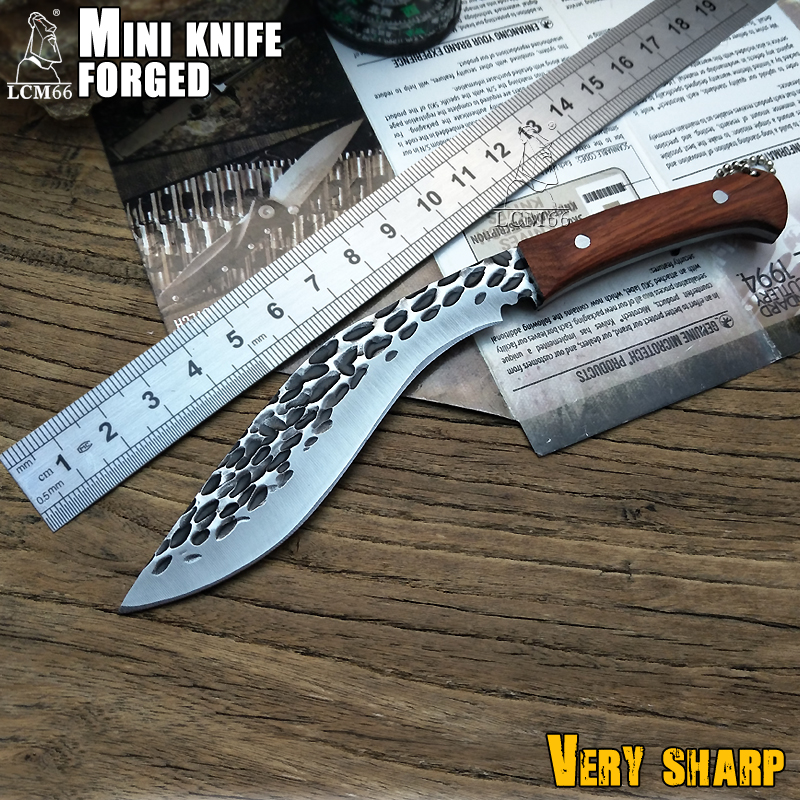 

New forging Nepal mini machete Full Tang Survival Kukri Machete Bowie Knife VTH88 Fixed blade knife outdoor camping sharp Mini knife