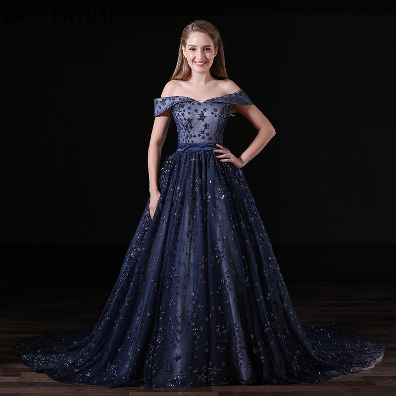 evening gown with stars