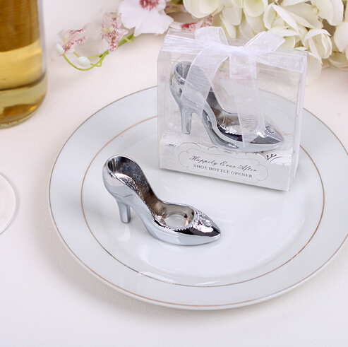 

Cinderella shoe bottle opener 100PCS/LOT wedding bridal shower favor party gifts Free shipping, Silver