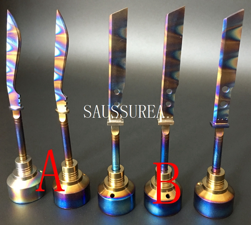 

Newest Anodized Colorful Titanium Carb Cap Rainbow Ti Nail dabber 14mm and 18mm for Smoking Water pipe glass Oil Rigs Vaporizer