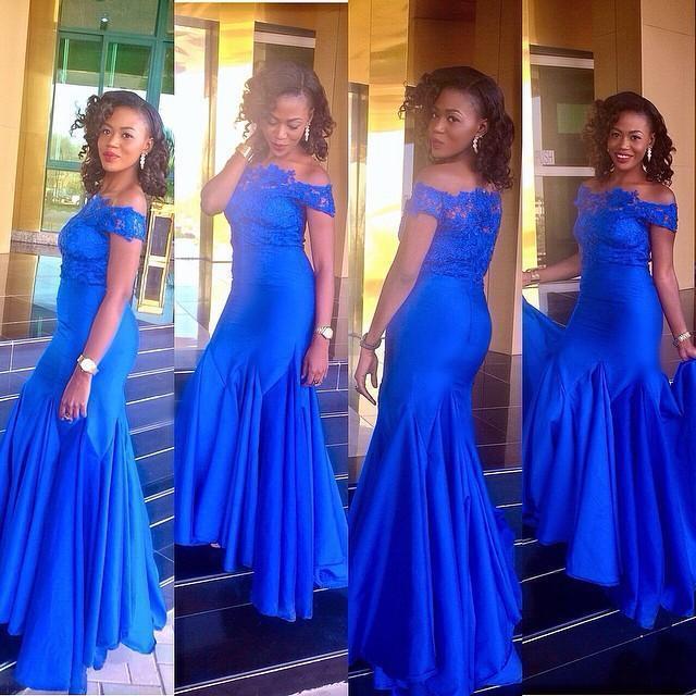 

Mermiad Blue Long African Prom Party Dresses with Sexy Off Shoulder Ruffles Floor Length Back Zipper Evening Party Gowns Vestidos de Festa, Fuchsia