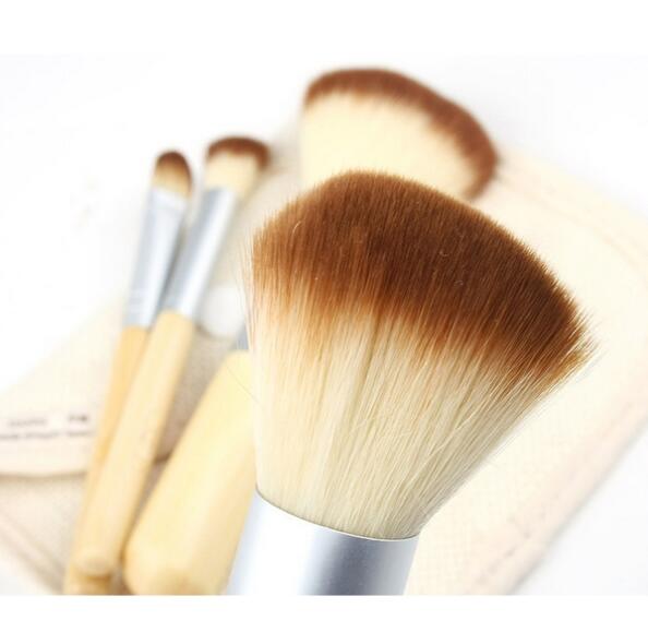 

Fashion 4pcs/set BAMBOO Portable Makeup Brushes Make Up Make-up Brush Cosmetics Set Kit Tools brush Factory price
