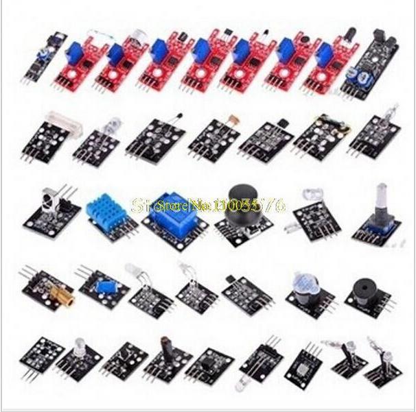 Gros-37 EN 1 KITS DE CAPTEUR POUR ARDUINO LIVRAISON GRATUITE DE GRANDE QUALITÉ (Fonctionne avec les cartes Arduino officielles)